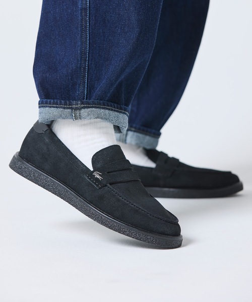 LACOSTE スエード スニーカーローファー ブラック ブランド古着】LACOSTE｜ラコステのローファー（ブラック/黒色系
