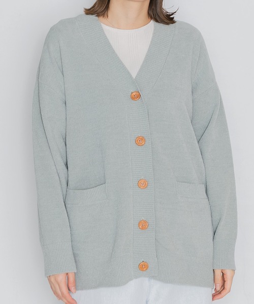 nestwell(ネストウェル)の「KOEL / オーバーサイズVカーディガンWOMENS(カーディガン/ボレロ・レディース・モカ/ラベンダー/グリーン系3/キャメル/アイボリー・FREE)」の3枚目の写真