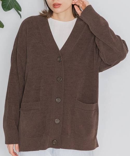nestwell(ネストウェル)の「KOEL / オーバーサイズVカーディガンWOMENS(カーディガン/ボレロ・レディース・モカ/ラベンダー/グリーン系3/キャメル/アイボリー・FREE)」の8枚目の写真