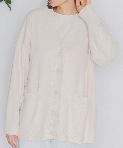 nestwell(ネストウェル)の「KOEL / オーバーサイズVカーディガンWOMENS(カーディガン/ボレロ・レディース・モカ/ラベンダー/グリーン系3/キャメル/アイボリー・FREE)」の7枚目の写真