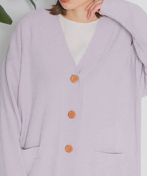 nestwell(ネストウェル)の「KOEL / オーバーサイズVカーディガンWOMENS(カーディガン/ボレロ・レディース・モカ/ラベンダー/グリーン系3/キャメル/アイボリー・FREE)」の10枚目の写真