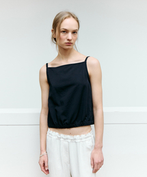 Button Sleeveless Blouse_Navy