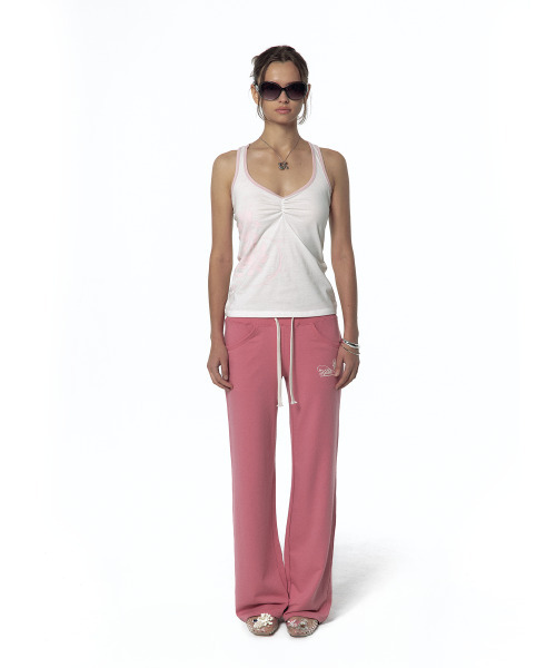 KASHIKO(カシコ)の「2000s Low-rise Track Pants Pink(スウェットパンツ・レディース・その他・MEDIUM/SMALL)」の1枚目の写真