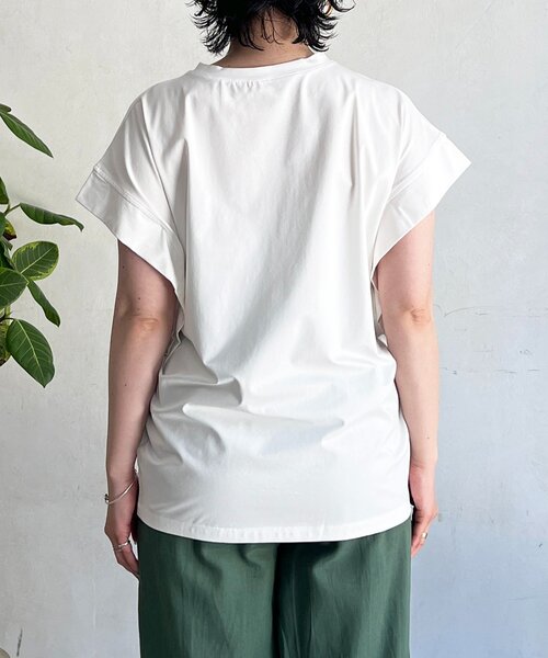 un dix cors(アンディコール)の「メタリックプリントTEE(Tシャツ/カットソー・レディース・ダークグリーン/ネイビー/オフホワイト・FREE)」の12枚目の写真