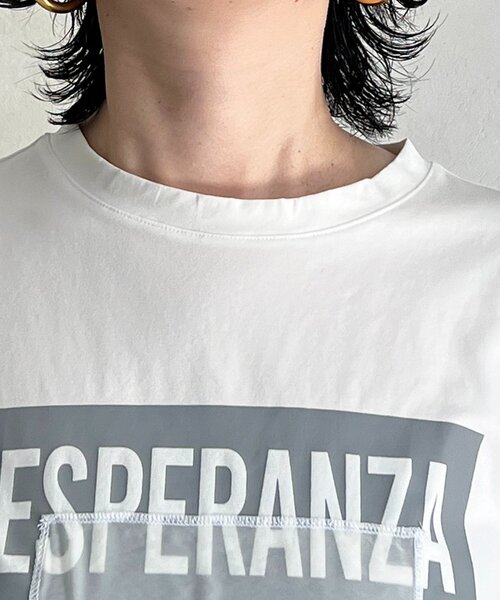 un dix cors(アンディコール)の「メタリックプリントTEE(Tシャツ/カットソー・レディース・ダークグリーン/ネイビー/オフホワイト・FREE)」の13枚目の写真