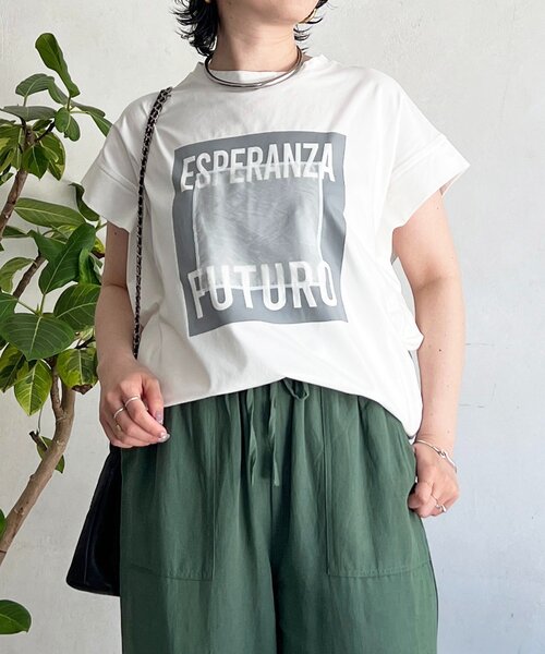 un dix cors(アンディコール)の「メタリックプリントTEE(Tシャツ/カットソー・レディース・ダークグリーン/ネイビー/オフホワイト・FREE)」の17枚目の写真