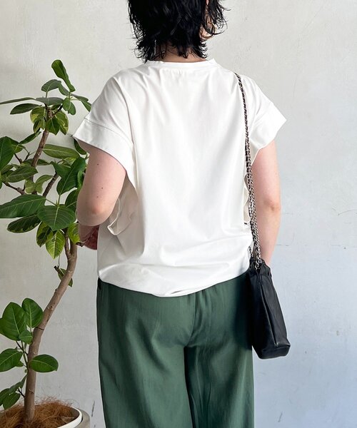 un dix cors(アンディコール)の「メタリックプリントTEE(Tシャツ/カットソー・レディース・ダークグリーン/ネイビー/オフホワイト・FREE)」の18枚目の写真