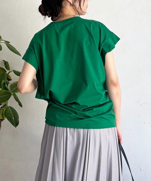 un dix cors(アンディコール)の「メタリックプリントTEE(Tシャツ/カットソー・レディース・ダークグリーン/ネイビー/オフホワイト・FREE)」の21枚目の写真