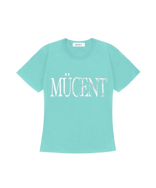 MUCENT(ムセント)の「アビックス ビビッドミントシルバープリントスリムフィット半袖Tシャツ(Tシャツ/カットソー・レディース・ミント・FREE)」の1枚目の写真