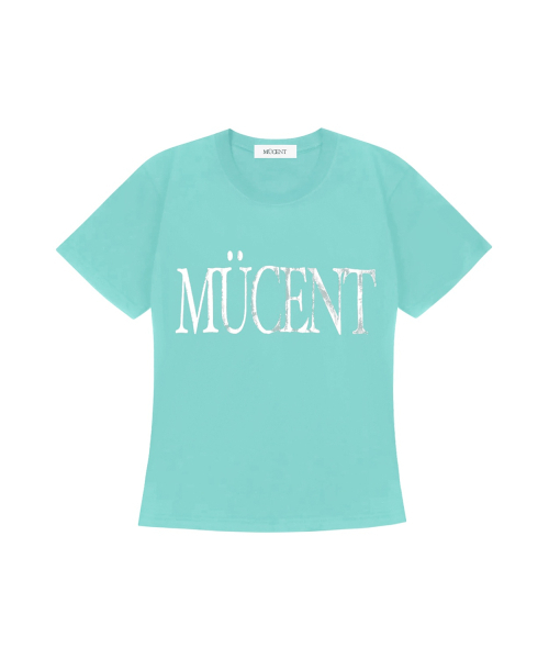 MUCENT(ムセント)の「アビックス ビビッドミントシルバープリントスリムフィット半袖Tシャツ(Tシャツ/カットソー・レディース・ミント・FREE)」の2枚目の写真