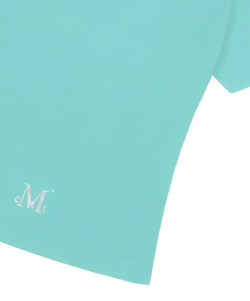 MUCENT(ムセント)の「アビックス ビビッドミントシルバープリントスリムフィット半袖Tシャツ(Tシャツ/カットソー・レディース・ミント・FREE)」の5枚目の写真