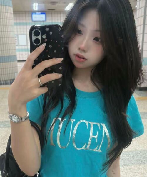 MUCENT(ムセント)の「アビックス ビビッドミントシルバープリントスリムフィット半袖Tシャツ(Tシャツ/カットソー・レディース・ミント・FREE)」の11枚目の写真