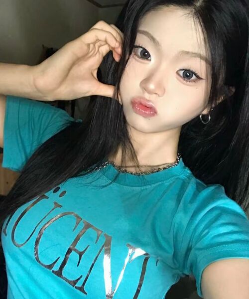 MUCENT(ムセント)の「アビックス ビビッドミントシルバープリントスリムフィット半袖Tシャツ(Tシャツ/カットソー・レディース・ミント・FREE)」の13枚目の写真