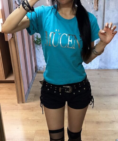 MUCENT(ムセント)の「アビックス ビビッドミントシルバープリントスリムフィット半袖Tシャツ(Tシャツ/カットソー・レディース・ミント・FREE)」の17枚目の写真
