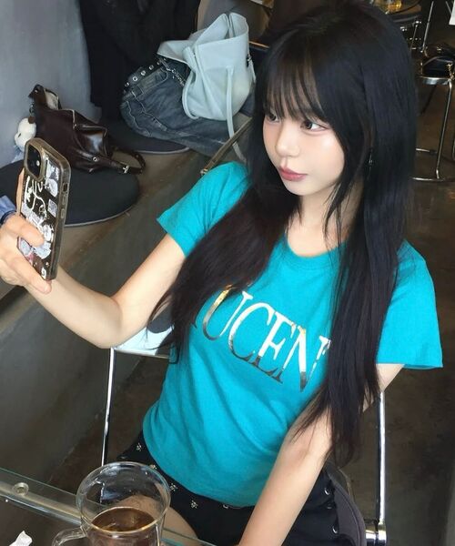 MUCENT(ムセント)の「アビックス ビビッドミントシルバープリントスリムフィット半袖Tシャツ(Tシャツ/カットソー・レディース・ミント・FREE)」の18枚目の写真