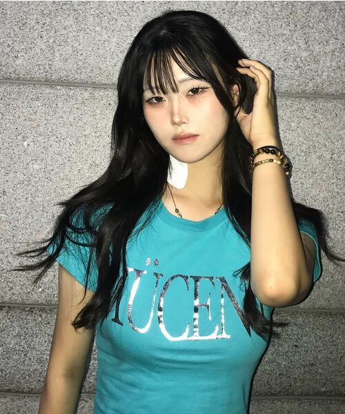 MUCENT(ムセント)の「アビックス ビビッドミントシルバープリントスリムフィット半袖Tシャツ(Tシャツ/カットソー・レディース・ミント・FREE)」の22枚目の写真