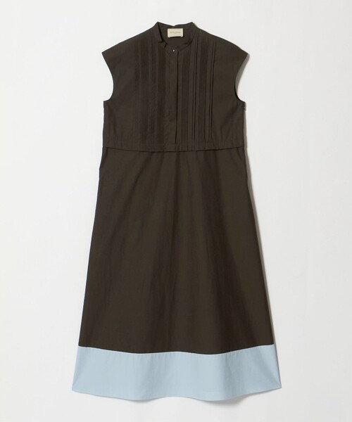 UNITED ARROWS(ユナイテッドアローズ)の「シルキー ピンタック ワンピース ‐ウォッシャブル‐(ワンピース・レディース・ダークブラウン/ブラック/ネイビー・36/38)」の6枚目の写真