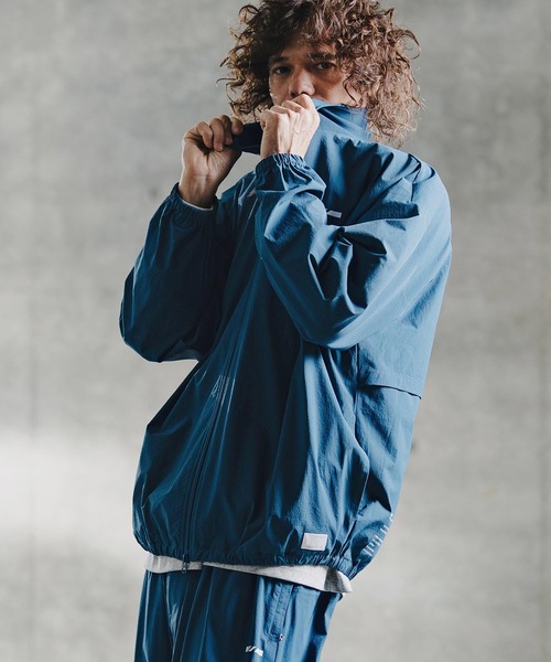 GLIMCLAP（グリムクラップ）の「mj11695-Ripstop & Stretch Nylon Track Jacket トラックジャケット(211-004-gla-cg)（ブルゾン・メンズ・ブラック/ブルー・M/S/L）」の11枚目の写真