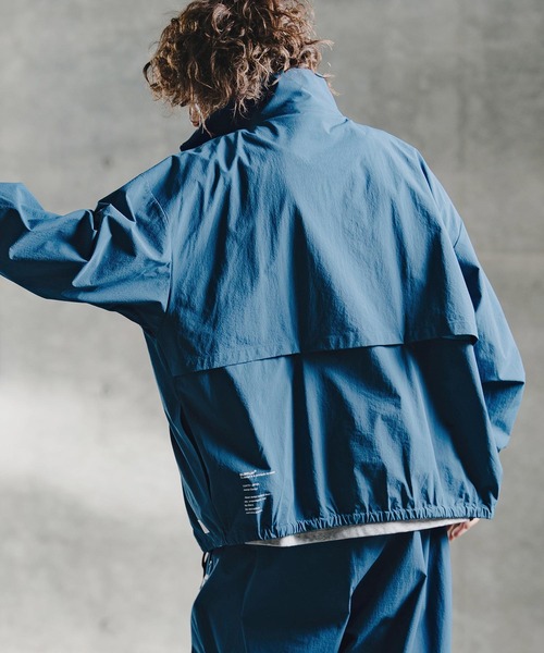 GLIMCLAP（グリムクラップ）の「mj11695-Ripstop & Stretch Nylon Track Jacket トラックジャケット(211-004-gla-cg)（ブルゾン・メンズ・ブラック/ブルー・M/S/L）」の14枚目の写真