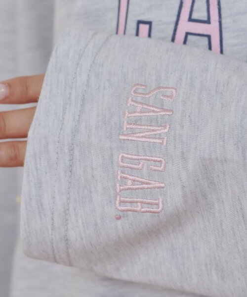 mystic(ミスティック)の「カレッジロゴロンT(Tシャツ/カットソー・レディース・ネイビー/グレー・FREE)」の8枚目の写真