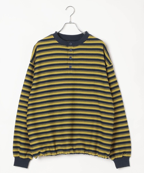 PBLIM(ページボーイリム)の「《UNISEX》マルチボーダーヘンリーネック(Tシャツ/カットソー・レディース・グレー/ネイビー・FREE)」の20枚目の写真
