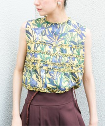 DOLLUPOOPS | Lily Print Frill Gather Blouse(リリープリントフリルギャザーブラウス)(シャツ/ブラウス)