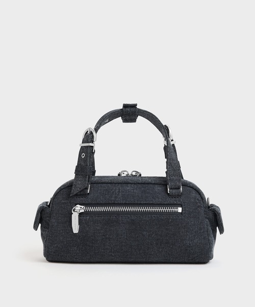 CHARLES & KEITH(チャールズ & キース)の「Rachel レイチェル デニム マルチポケット ボウリングバッグ(トートバッグ・レディース・ブルー系その他3・S)」の3枚目の写真