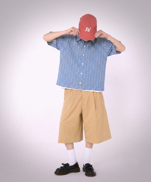 ROCKPSYCHO(ロックサイコ)の「チェッククロップシャツ ピンク(シャツ/ブラウス・メンズ・ブルー・SMALL/MEDIUM/LARGE)」の4枚目の写真