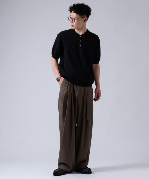 OXA(オグザ)の「ベルト付きスラックス(スラックス・メンズ・ブラウン/ブラック/チャコール・LARGE/MEDIUM)」の11枚目の写真