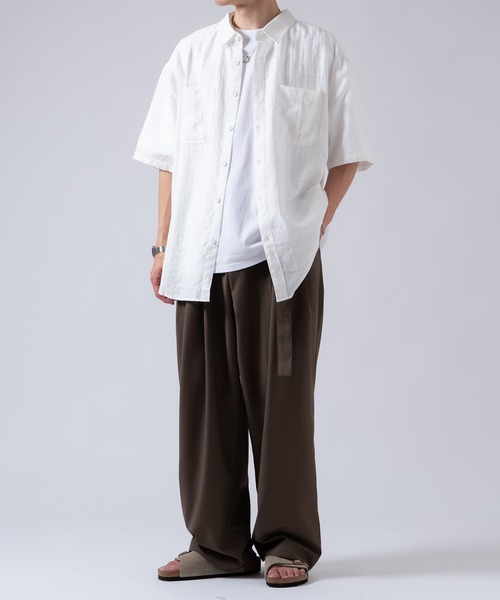 OXA(オグザ)の「ベルト付きスラックス(スラックス・メンズ・ブラウン/ブラック/チャコール・LARGE/MEDIUM)」の12枚目の写真