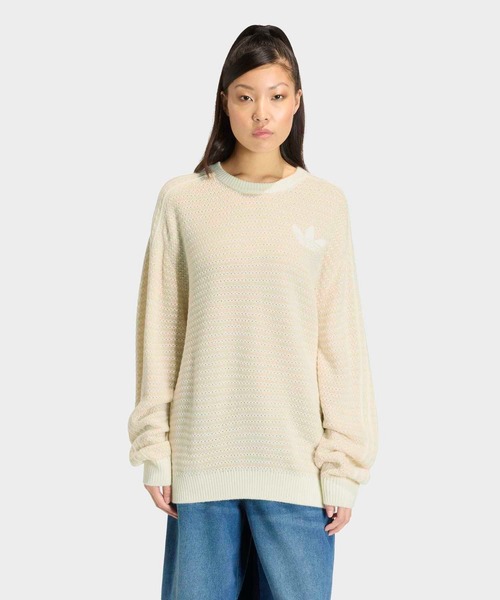 adidas(アディダス)の「ホリデー パック ニット セーター / トレーナー / アディダスオリジナルス adidas Originals(ニット/セーター・レディース・ホワイト・XX-LARGE/X-SMALL/X-LARGE/SMALL/MEDIUM/LARGE)」の1枚目の写真