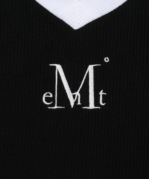 MUCENT（ムセント）の「バインディングトラックラインリブ半袖Tシャツ（3カラー）（Tシャツ/カットソー・レディース・スカイブルー/ブラック/ネイビー・FREE）」の10枚目の写真