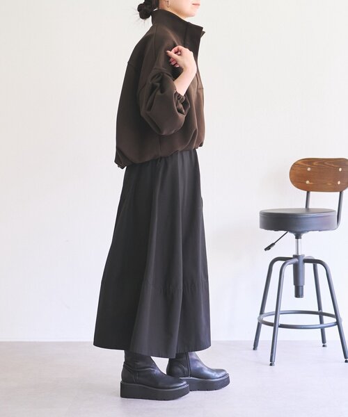 BEARDSLEY(ビアズリー)の「ライトチノフレアスカート【セットアップ】(スカート・レディース・アイボリー/ブラック・FREE)」の16枚目の写真