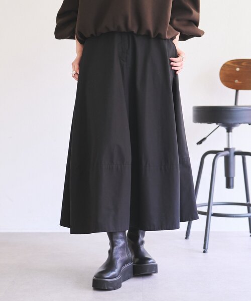BEARDSLEY(ビアズリー)の「ライトチノフレアスカート【セットアップ】(スカート・レディース・アイボリー/ブラック・FREE)」の17枚目の写真