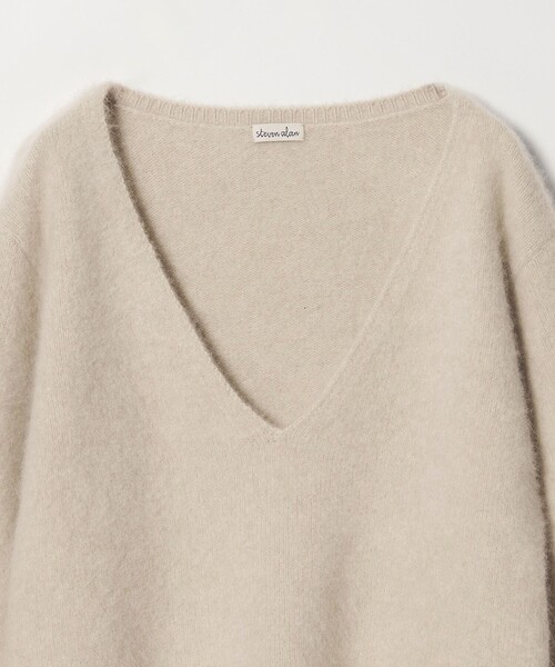 Steven Alan(スティーブンアラン)の「<Steven Alan>オーストラリアン ウール ミックス Vネック ニット(ニット/セーター・レディース・ネイビー/ナチュラル/モカ・FREE)」の21枚目の写真