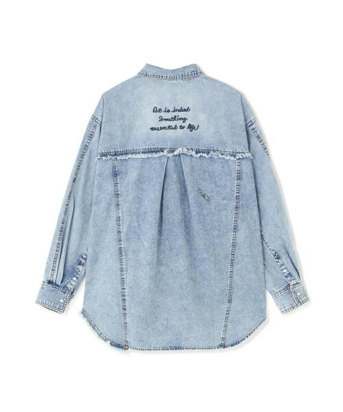 AULA AILA(アウラアイラ)の「AULA AILA/アウラアイラ/GRAFFITI DENIM SHIRT(シャツ/ブラウス・レディース・ブルー系その他3/その他4・0)」の3枚目の写真