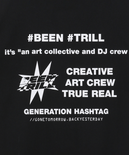 BEENTRILL(ビントリル)の「シグネチャースローガングラフィックバックプリントオーバーサイズ半袖Tシャツ(ブラック)(Tシャツ/カットソー・レディース・その他・SMALL/MEDIUM/LARGE/X-LARGE)」の4枚目の写真