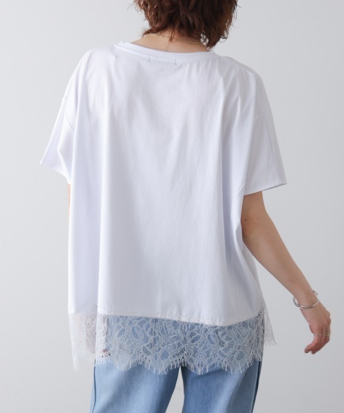 Bou Jeloud(ブージュルード)の「レースドルマンプルオーバー(Tシャツ/カットソー・レディース・オフホワイト/ブラック・FREE)」の16枚目の写真