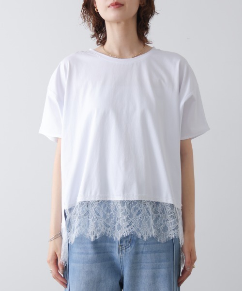 Bou Jeloud(ブージュルード)の「レースドルマンプルオーバー(Tシャツ/カットソー・レディース・オフホワイト/ブラック・FREE)」の17枚目の写真