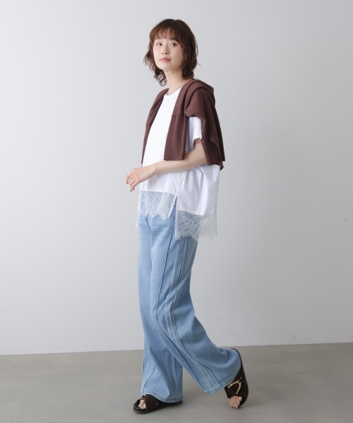 Bou Jeloud(ブージュルード)の「レースドルマンプルオーバー(Tシャツ/カットソー・レディース・オフホワイト/ブラック・FREE)」の22枚目の写真