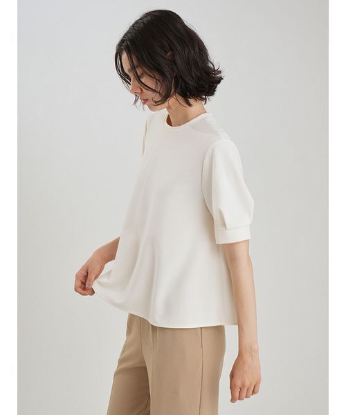 Mila Owen(ミラオーウェン)の「ストレッチジョーゼットブラウス×パンツSET(ワンピース・レディース・ベージュ/ネイビー/ブラック・0/1)」の5枚目の写真