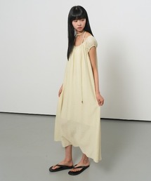【GENERAL IDEA】リンクルバンディングロングワンピース / WRINKLED SHIRRING LONG DRESS