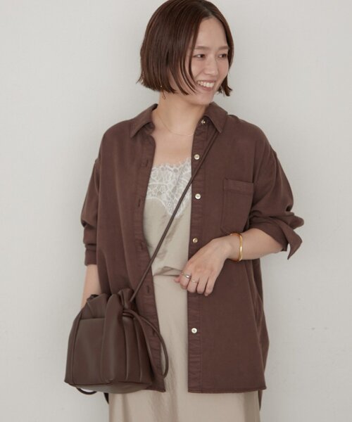 LOUNGEDRESS(ラウンジドレス)の「【GALENA/ガレナ】@kuuu_ldコラボ|2WAYドロストショルダーバッグ(ショルダーバッグ・レディース・ブラウン/レッド/ブラック/キャメル・FREE)」の9枚目の写真