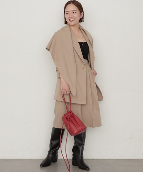LOUNGEDRESS(ラウンジドレス)の「【GALENA/ガレナ】@kuuu_ldコラボ|2WAYドロストショルダーバッグ(ショルダーバッグ・レディース・ブラウン/レッド/ブラック/キャメル・FREE)」の12枚目の写真