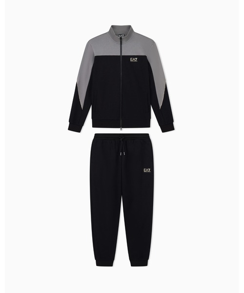 EMPORIO ARMANI EA7（エンポリオアルマーニイーエーセブン）の「<オンライン限定>【エンポリオ アルマーニ EA7】レギュラーフィット トラックスーツ コットンジャージー（セットアップ・メンズ・ブラウン/ブラック・X-LARGE/X-SMALL/SMALL/MEDIUM/LARGE）」の3枚目の写真