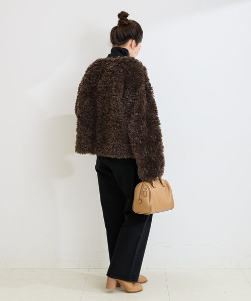 B.C STOCK(ベーセーストック)の「FUR BLOUSON(その他アウター・レディース・ブラウン/ベージュ・FREE)」の6枚目の写真
