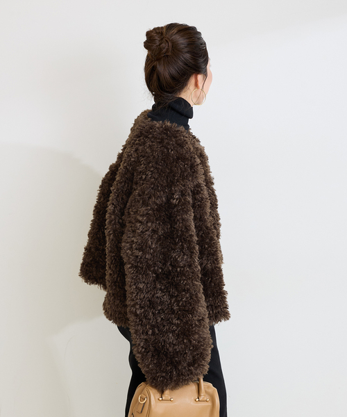 B.C STOCK(ベーセーストック)の「FUR BLOUSON(その他アウター・レディース・ブラウン/ベージュ・FREE)」の10枚目の写真