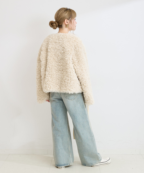 B.C STOCK(ベーセーストック)の「FUR BLOUSON(その他アウター・レディース・ブラウン/ベージュ・FREE)」の16枚目の写真