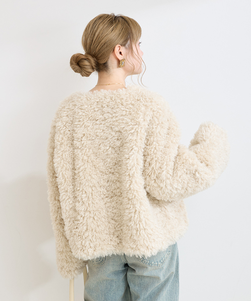 B.C STOCK(ベーセーストック)の「FUR BLOUSON(その他アウター・レディース・ブラウン/ベージュ・FREE)」の21枚目の写真
