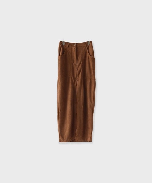 UNSTOA（アンストア）の「Fake suede tight Skirt 秋服 冬服（スカート・レディース・サックスブルー/ブラウン・M）」の2枚目の写真